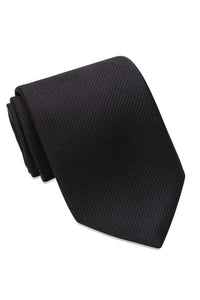 Black Twill Weave Italian Silk Necktie