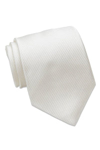 White Twill Weave Italian Silk Necktie