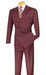 Ramses Collection - Double Breasted Suit 2 Piece Regular Fit in Burgundy