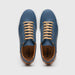 Zelli Diaz Rubberized Calfskin Sneaker in Navy with Matte Finish