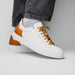Zelli Diaz Minimalist Rubberized Calfskin Sneaker in Matte White
