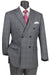 Double-Breasted Charcoal Windowpane Plaid Suit by Vinci - USA Men's Outlet