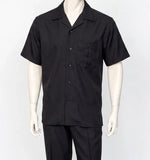 Dreams Mens Black Short Sleeve Walking Suit Daytona 256-00