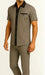 Dreams Men's Black/White Houndstooth Short Sleeve Walking Suit Fazio 262-00