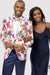 "EJ Samuel Men's Bright Floral One-Button Blazer - For Festive Celebrations" - USA Men's Outlet