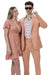 EJ Samuel Men's Modern Fit Coral Linen Suit – Summery Chic Style - USA Men's Outlet