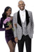 "EJ Samuel Men's One-Button Houndstooth Tuxedo: Professional Panache and Style" - USA Men's Outlet