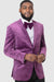 EJ Samuel Men's Paisley Velvet Blazer in Lavender: Sophisticated Style - USA Men's Outlet