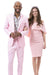 EJ Samuel Men's Pink Linen Summer Suit: Modern Fit and Classically Styled - USA Men's Outlet