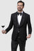 "EJ Samuel Men's Prom Tuxedo Jacket with Paisley Lace & Diamond Lapel - Black" - USA Men's Outlet