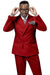 EJ Samuel Men's Red Double Breasted Suit with Peak Lapels' - USA Men's Outlet