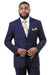 EJ Samuel Navy Slim Fit 2-Button Suit: Crafted for Class & Power. - USA Men's Outlet