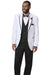 "EJ Samuel White Tuxedo with Satin Peak Lapel" - USA Men's Outlet