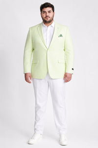 '--> Tazio Men's Summer Blazer | Slim Fit Linen Style | Mint Green