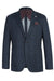 "Elevate Your Style In Pelago's Blue Grey Windowpane Plaid Slim Fit Blazer" - Elegant Mensattire