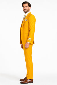 Rossi Man ELI RM103 Bold Yellow 3-Piece Suit – Men’s Formalwear