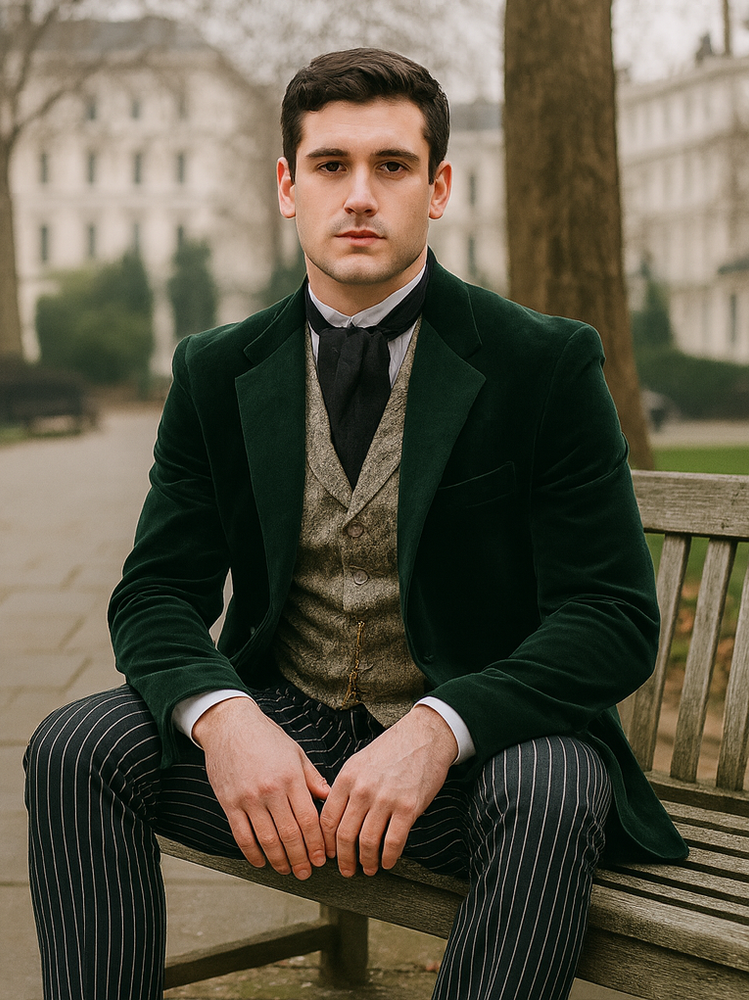 Emerald Velvet Roderick Smoking Jacket –Men's Evening Wear
