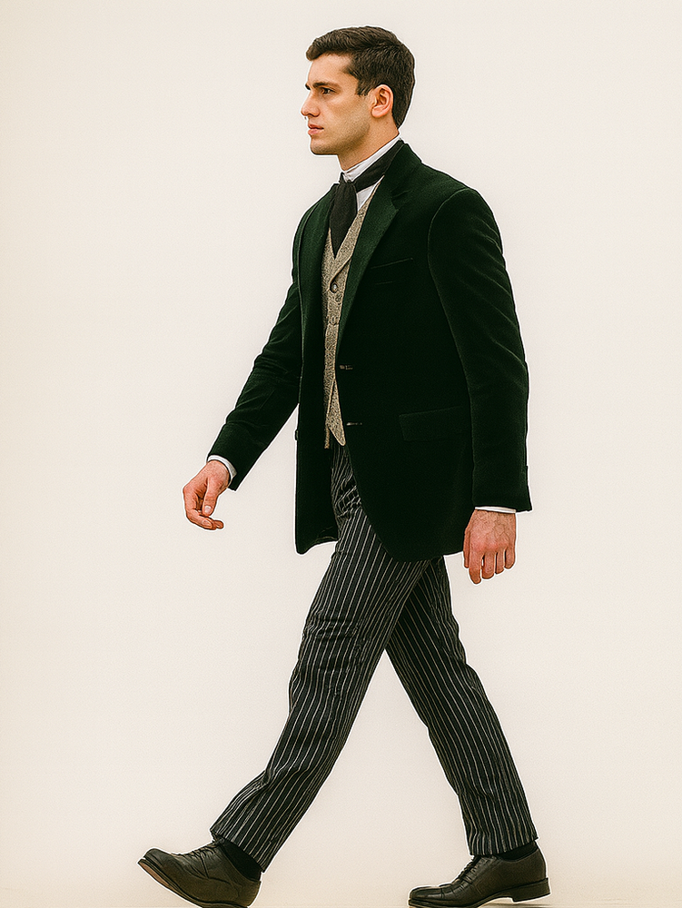 Emerald Velvet Roderick Smoking Jacket –Men's Evening Wear