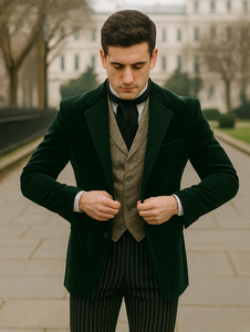 Emerald Velvet Roderick Smoking Jacket –Men's Evening Wear