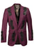 Empire Men's Floral Seq. Shwl Collar Dinner Jacket - Burgundy - USA Men's Outlet