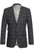 "English Laundry Black Windowpane Slim-Fit Suit with Peak Lapels & Ticket Pockets" - USA Men's Outlet