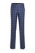 "English Laundry Men's Blue & Gold Windowpane Plaid Slim Suit" - Elegant Mensattire