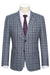 "English Laundry Men's Grey Windowpane Plaid Slim-Fit Suit" - USA Men's Outlet