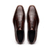 Zelli Enzo Classic Cap Toe Dress Shoes in Chestnut Calfskin Leather