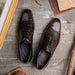 Zelli Enzo Classic Cap Toe Dress Shoes Crafted in Grey Calfskin