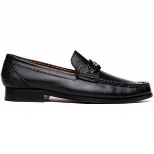 Marco Di Milano Enzo Lizard Bit Loafers Black
