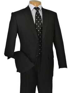 Executive Classic Fit  Two Piece Suit Color Solid Black
