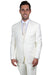 Men's Ivory Off-White Stacy Adams Basic Two-Button Vested Suit