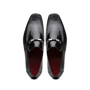 Marco Di Milano Fabro-Liz Black lizard bit loafer