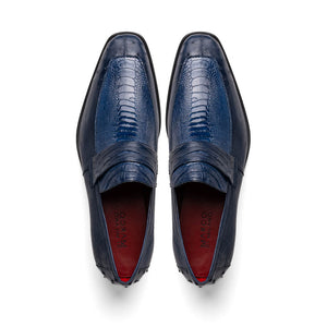 Marco Di Milano Fangio Denim Blue Leather Loafer