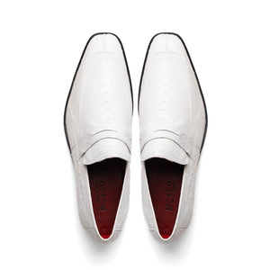Marco_Di_Milano Fangio White Leather Luxury Shoe