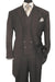 Fashionable Brown 4-Button Suit w. Double-Breasted Vest by Fortino Landi - USA Men's Outlet