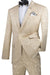 Fashionable Vinci Beige Slim-Fit Shine Paisley Prom/Wedding Suit - USA Men's Outlet