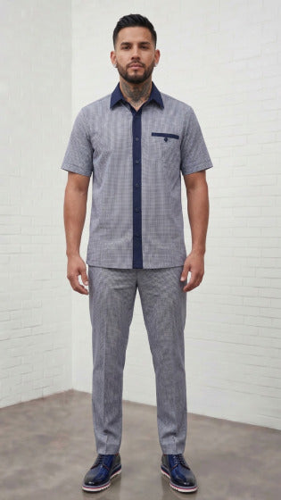 Mens Outlet 2 Piece Walking Suit - Houndstooth Set