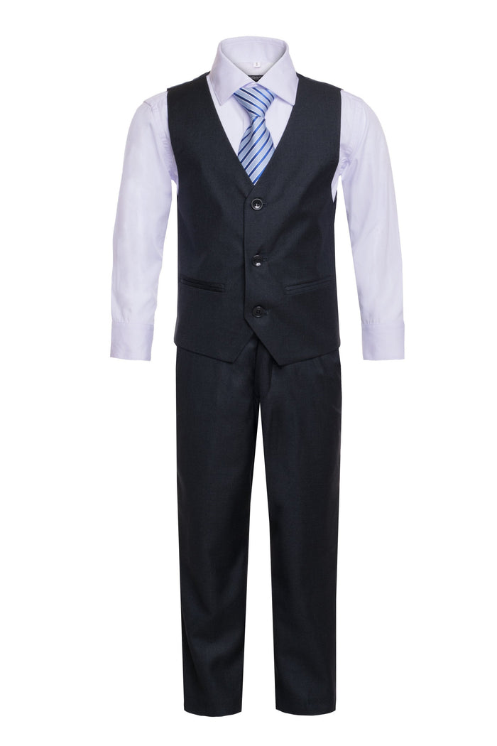 "Jax" Kids Charcoal Suit 5-Piece Set