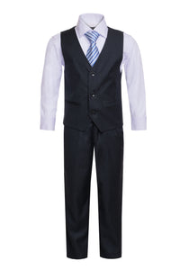 "Jax" Kids Charcoal Suit 5-Piece Set