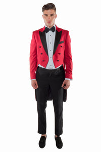 "Showtime" Red Tailcoat Tuxedo (2-Piece Set)