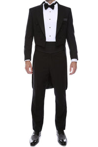 "Trafalgar" Black Tailcoat Tuxedo (2-Piece Set)