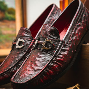 Marco Di Milano Ferrioni Black Cherry Leather Loafers