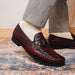 Marco Di Milano Ferrioni Black Cherry Leather Loafers