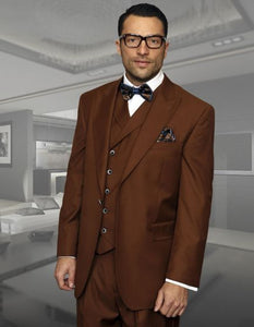 Statement Men's 100% Wool Suit - Unique Double Breasted Vest
