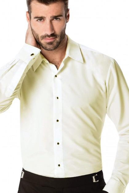 "Jessie" Ivory Laydown Tuxedo Shirt