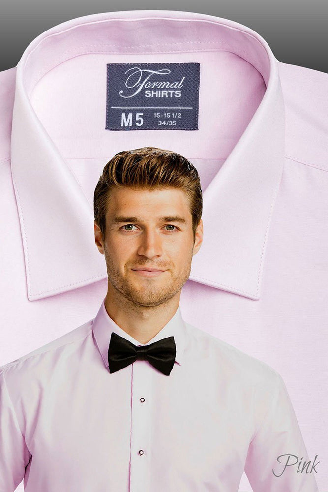 "Jessie" Pink Laydown Tuxedo Shirt