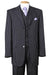 Fortino Landi 1920s Gangster Black Vested Pinstripe Suit - USA Men's Outlet