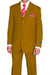 Fortino Landi 3-Btn Classic-Fit Poplin Suit in Mustard - USA Men's Outlet