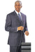 "Fortino Landi 3-Button Men's 100% Wool Navy Pinstripe Suit - Classic Fit" - USA Men's Outlet